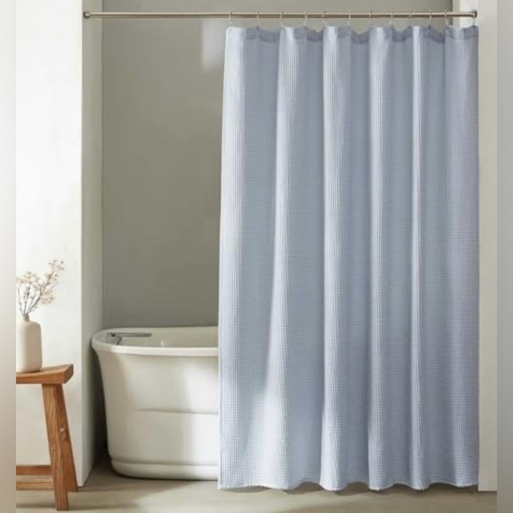 Calvin Klein - Fabric Shower Curtain Luxury Cotton Blend with 12 Button Holes